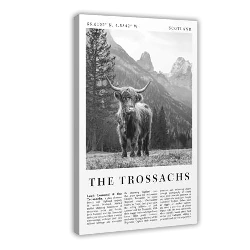 Toile Écosse The Trossachs poster moderne de salon et chambre