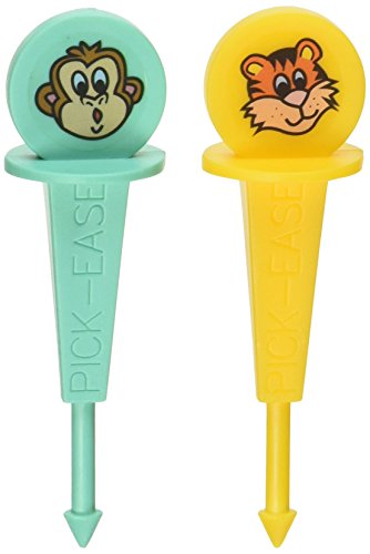 Colorful Pick-Ease Jungle Pack food picks, designed to encourage picky eaters