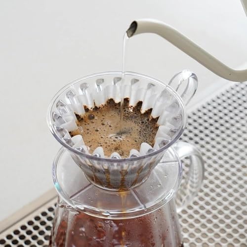 Image of watchget Premium Non-Woven Wave Coffee Filter Papers 1-2 Cup Size 155 Perfect for Most Pour Over Coffee Dripper Brewers,50 Count Disposable Paper Filters