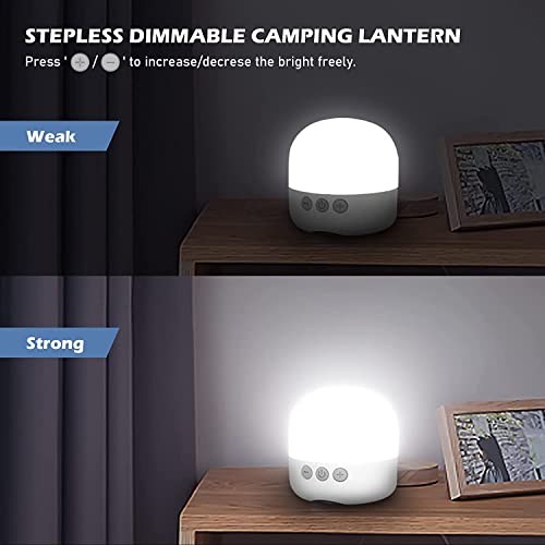 Siivton Rechargeable Camping Lantern, 6400mAh Power Bank, 4 Modes Portable Camping Tent Light with Magnetic Emergency Light, Use for Bedroom, Outdoor Light, Camping Accessories - Image 4