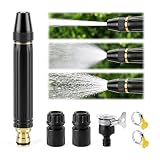 LusterAce High Pressure Hose Nozzle:Garden Home High Pressure Car Wash Water Gun - Adjustable Spray Patterns for Watering Plants and Flowers and Car Washing - 1PCS