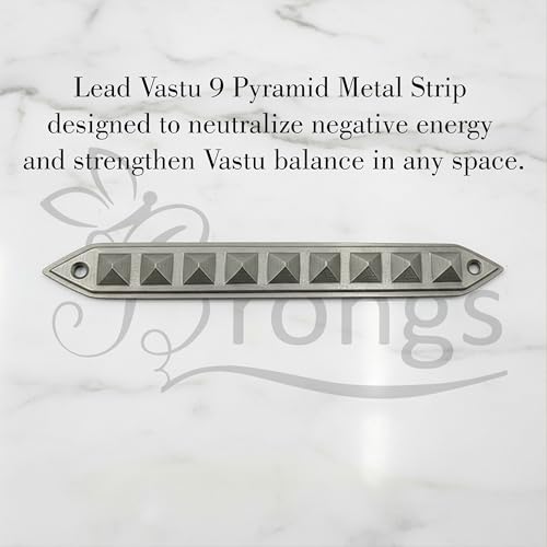 Image of Lead 9 Pyramid Strip |Size- 7Inch Approx |Weight of 1 Pyramid Strip- 150gm Approx |Strip with Pyramid Design for Correcting Corner | Home & Spritual Decor | Vastu Remedy Tool | Pack of 3