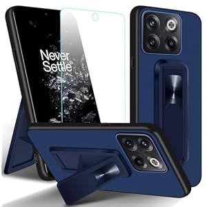 Case for Xiaomi Redmi 10C 4G Phone Case Hide Telescopic Folding with Kickstand Shockproof Protective Cover ，with 1pcs Screen Protector Reinforced Corners TPU Blue