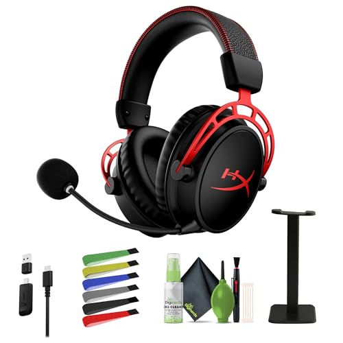 HyperX Cloud Alpha Wireless - Gaming Headset for PC, 300-hour Bat...