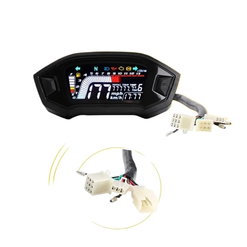 Contachilometri Tachimetro Regolabile A LED Per Moto Retroilluminazione Opzionale Contagiri Digitale Contagiri Contachilometri Per 1,2,4 Cilindro