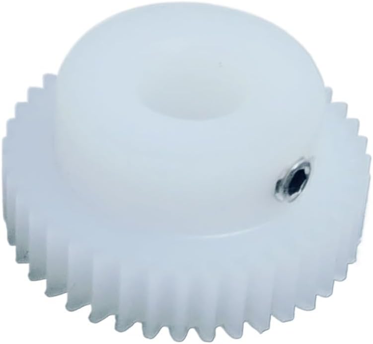 Plastic Motor Pinion Gears,1pcs Nylon Cylindrical Gear, Spur 0.8M 37T Step Straight Teeth 8mm Thickness Bore(6MM BORE)
