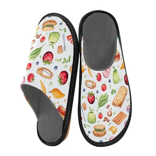 Dessert Fruit Fuzzy Slippers Soft Home Bedroom Slippers for Women Men House Shoes2