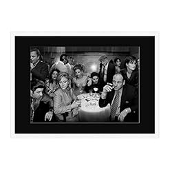 Affiche The Beatles – Affiche The Beatles – A Hard Day’s Night – Cadre Bois Avec PassePartout | A2 (59.4×41.9cm), Black… - Les Beatles, Paul McCartney, John Lennon, RIngo Starr, George Harrison