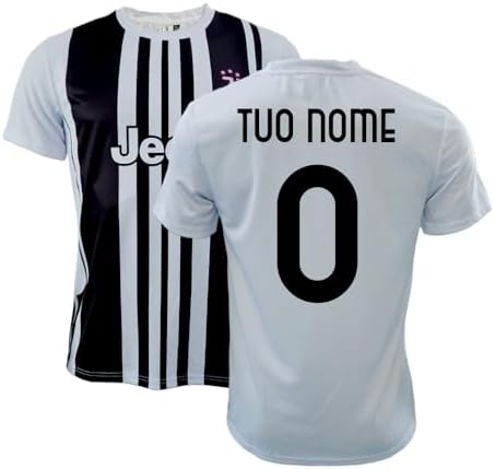 Maglia Replica Ufficiale Bianco-Nera Personalizzabile - Modello Home 24/25, 100% Poliestere, Per Adulti E Bambini - Foto 5