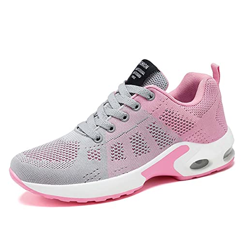 JOEupin Women's Lightweight Running Sneakers Pink