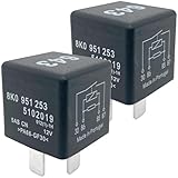 643 Relay (2-Pack) 12V 30A 4-Pin SPST Automotive Power Relay Compatible with Audi A4 A5 Q5 Q7, VW Golf Jetta Passat, Replacement for 8K0951253 - Reliable Fix for Fuel Pump & Ignition Problems