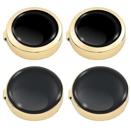 Image of Mens Button Covers Tuxedo Shirt Cufflinks Alternative | Fake cufflinks and alternative fashion jewelry accessories for mens formal business dress shirts suits and groomsmen
