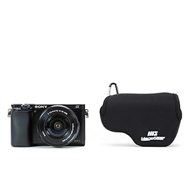 MegaGear ''Ultra Light'' Neoprene Camera Case Bag for Sony Alpha A5100, A5000 (16-50mm), NEX-5T, NEX-3N, NEX-5R cameras (Black)