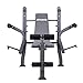Body Champ BCB500 Fitness Promo! Standard Weight Bench with Butterfly and Leg Lift Curl Developer Extension Attachment/Space Saving, Dark Gray/Black