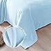 Exclusivo Mezcla Fleece Blankets Queen Size for Bed, Super Soft and Warm, All Season, Cozy, Plush, Lightweight, 90x90 Inches, Ice Blue