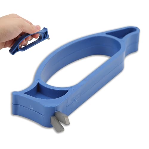 equlup Auger Blade Sharpener, ABS Handle Ice Auger Blade Sharpener Portable Winter Ice Fishing Knife Sharpener Fishing Tackle Tool for Outdoor Fishing