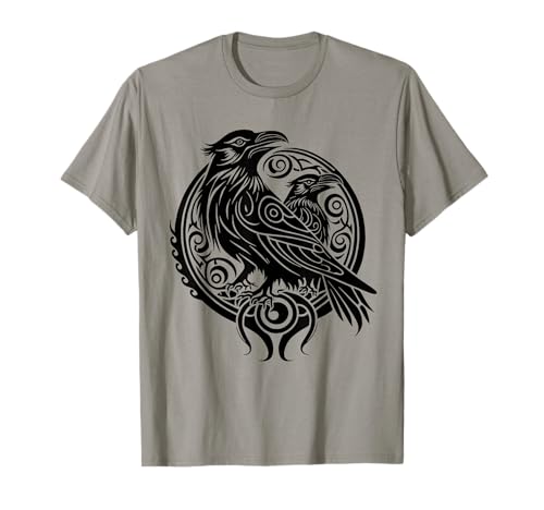 Odin Ravens Nordic Mythology Viking Celtic Bird Animal T-Shirt