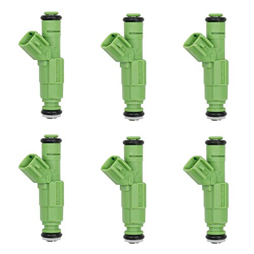Fuel Injector 4 Holes 6Pcs | Replacement for 2001-2007 Chrysler Town & Country Voyager Dodge Caravan Grand Caravan 3.3L V6 | Replace# 0280156007, 812-12141, 04861454AA