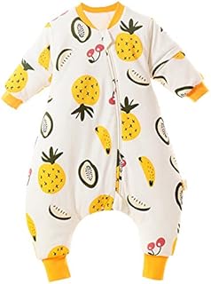 Eurobuy Baby Sleeping Bag with Legs, Unisex Winter Kids Sleeping Bag Cotton Soft Comfortable Toddler Wearable Blanket with Removable Sleeves, Anti Kick Sleep Sack for Baby Boy and Girl