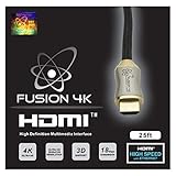 Fusion4k High Speed 4K HDMI Cable (4K @ 60Hz) - Professional Series (25 Feet)