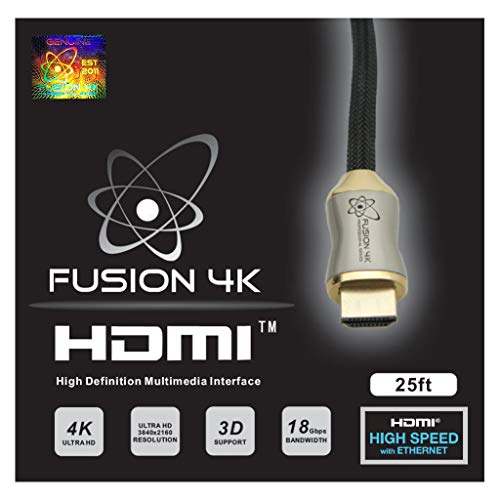 Fusion4K High Speed 4K Hdmi Cable (4K @ 60Hz) - Professional Series (25 Feet) #TOP4
