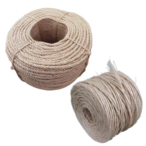 KIT CORDA SISAL LASIS 5MM 50M + BARBANTE 2MM 100M