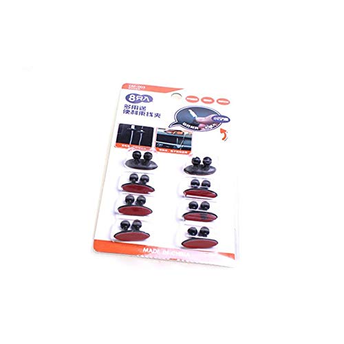 Preisvergleich Produktbild ZengBuks 8 Teile / los Auto Draht Clip USB-Kabel Fixed Clamp Ladekabel Halter Adhesive Car Charger Line Verschluss USB-Kabel Car Clip-Schwarz