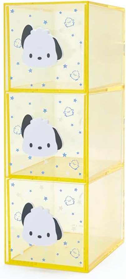 SANRIO Pochacco Collectible Accessory Case - Approx. 3.4 x 7.3 x 5.6 inches - Yellow - Kids