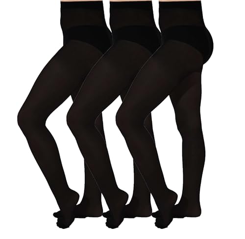 Aurellie Girls Opaque Plain School Tights 20 60 80 100 denier 9-16 Years packs of 3