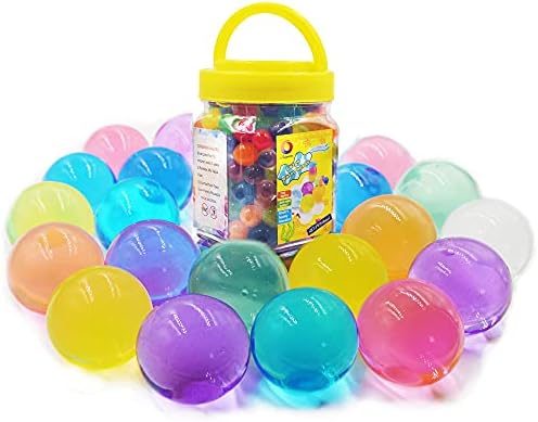 Jangostor Large Water Gel Beads 11 Ounces (300pcs) Gaint Water Jelly Pearls Rainbow Mix for Kids Sensory Playing, Wedding Home Decoration,Plants Vase Filler