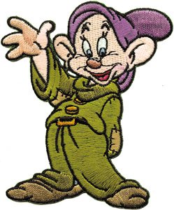 Dopey Dwarf Patch Disney Fan Snow White Character Craft Apparel Iron On Applique