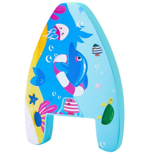 HeySplash Schwimmbrett für Kinder Erwachsene, Schwimmhilfe Schwimmen Kickboard mit Wassersprüher, Schwimmbretter Schwimmnudel Kinder ab 3-6, Schwimmboard Schwimmtraining Schwimmen mit Griffen, Blau
