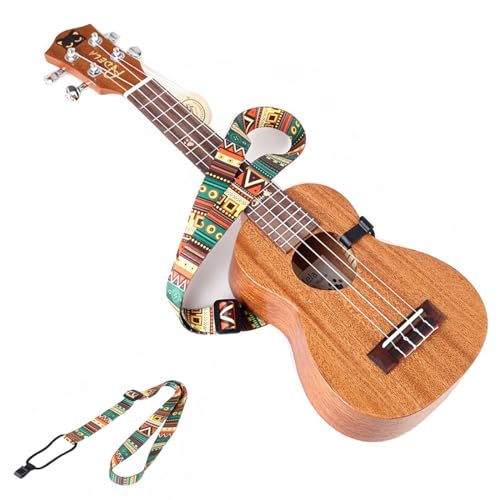 Correa de guitarra de algodón para guitarras eléctricas, extremos de cuero genuino, acústicas, clásicas y bajos
