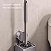 Space Saving Toilet Brush with Flexible Head and Hygienic Holder for Small Bathrooms