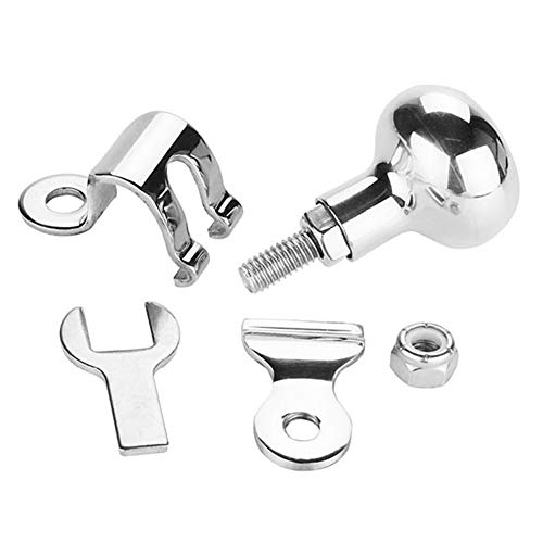 Ihreesy Steering Wheel Power Handle Knob,Universal Steering Wheel Spinner Knob 316 Stainless Steel Knob For 3/4 "Or 1" Diameter Steering Wheels,Silver #TOP4