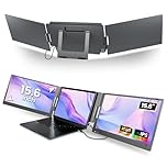 KPKUE 15.6" Laptop Screen Extender Monitor, 1080P FHD IPS Dual Portable Monitor for Laptop, Compatible with 12" -16" Laptops, Plug and Play (Windows only) X90E