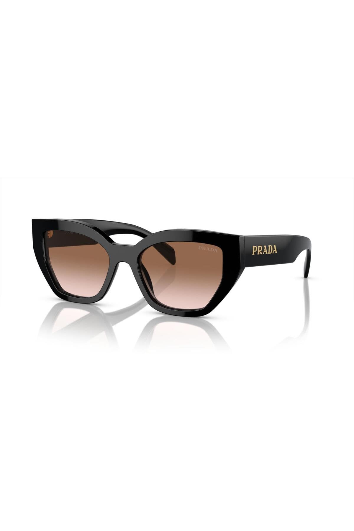 Prada PR A09S Black Light Brown Shaded 53 18 145 women Sunglasses