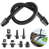 Sup Pumpe Adapter Kit, Aufblasbares Boot Sup Pumpe Luftschlauch mit 7 Luftventil Düsen, Sup Luftpumpe Zubehör für Aufblasbares Stand Up Paddle Board Schlauchboote Zelt Pool