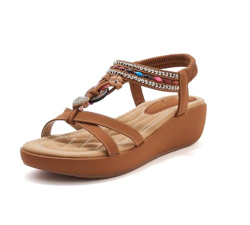 Sandales bohèmes femme à strass pour vos journées de plage et soirées d'été