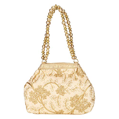 Suman Enterprises Potli Bag For Women, Gift Potli Bag For Women & Jwelery Potli Bag/Potli Pouch - Golden #TOP2