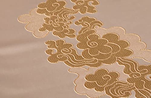 Chemin de table lavable jaune anti-plis pour protéger et décorer la table - 3