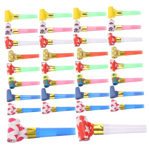 LOPUNER 100 piezas Silbatos de Fiesta Coloridos Noisemakers de Cumpleaños Sopladores Musicales para Celebraciones Accesorios para Fiestas