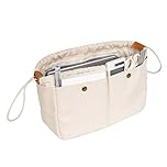 YONBEN Insert Organizer Bag - Tote Bag Organizer - Drawstring Canvas Storage Organizer-Cotton Canvas Pouches (S)