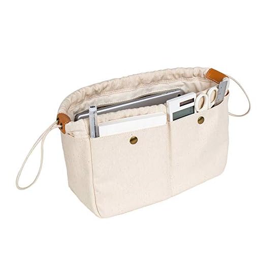 YONBEN Organizador de bolso, organizador de bolso fácil con cremallera, divisor interior de bolsa y bolsa moldeadora de bolsa en bolsa interior organizador de bolso (M)