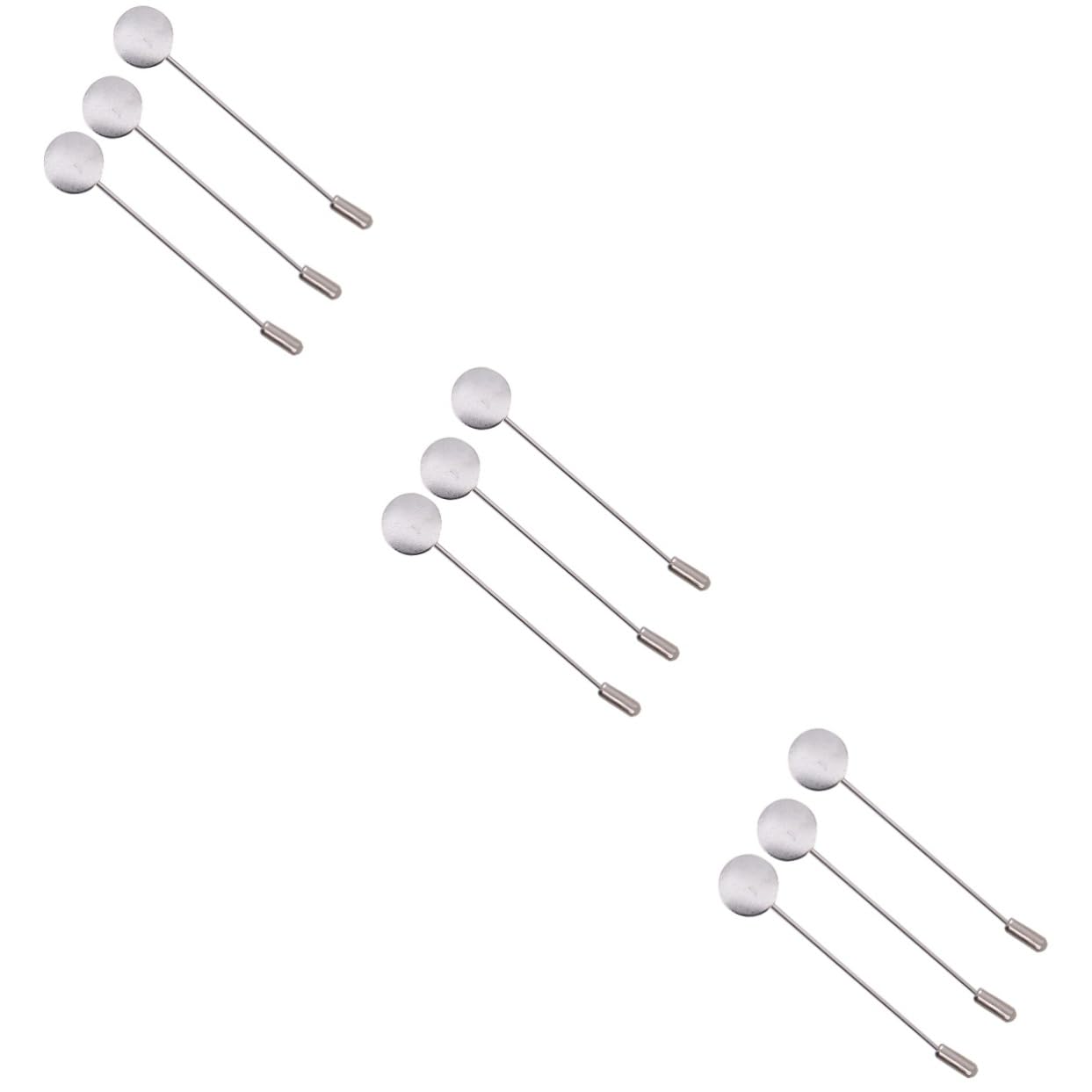 STOBOK 150piezas Tray De Seguridad Redondo Para Broches De Accesorios De Joyería Alfileres De Moda Para Sombreros Bufandas y Trajes Plateado