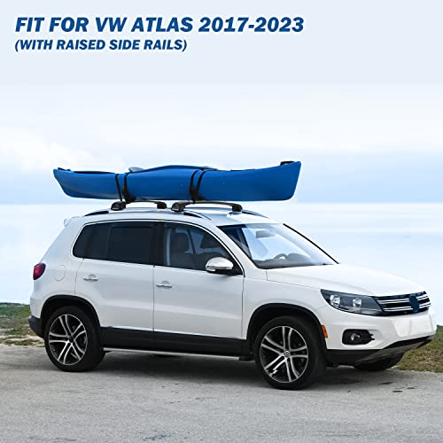 Issyauto Car Roof Rack Cross Bars Compatible With 2017-2023 Atlas With Raised Side Rails, Aluminum Crossbars With Anti-Theft Locks #TOP5