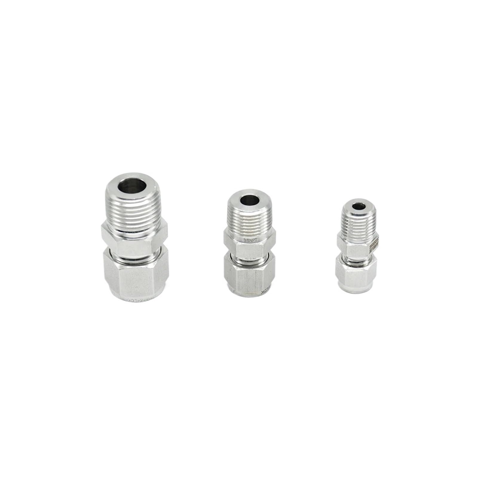 Conector de tubo recto de acero inoxidable 1/8 x 1/4 NPT MC-0204N