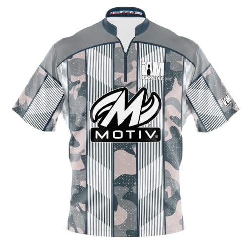 Logo Infusion I AM Bowling Jersey Short Sleeve Sash Collar 2328-MT2 Made in USA MOTIV2 (US, Alpha, 3X-Large, Regular, Regular, Multi)