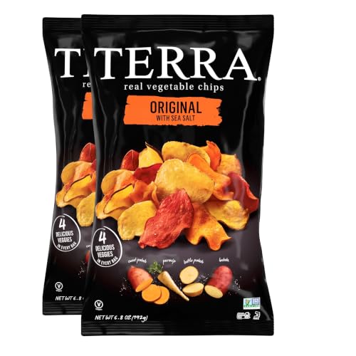 Terra Vegetable Chips, Original Chips with Sea Salt, 6.8 Oz, (Pack of 2)