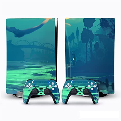 �ی� For PS5 Skin Disc Edition Anime Console And Controller Vinyl Cover Skins Wraps For Version(54335) �C�A�Ȃ��A�c�����Ȃ�